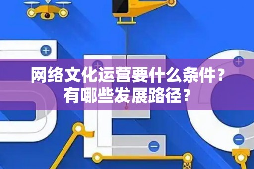 网络文化运营要什么条件？有哪些发展路径？
